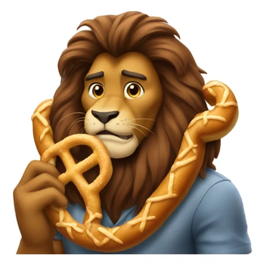 Mufasa eating pretzel  sticker