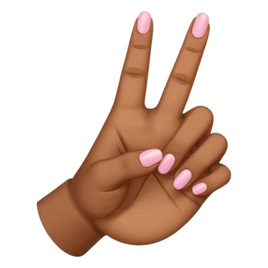 Brown skin hand with pinky out for a pinky promise sticker