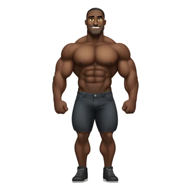 Black bodybuilder  sticker