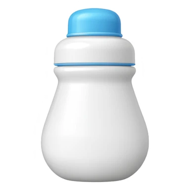 White real shaker toy for a baby sticker