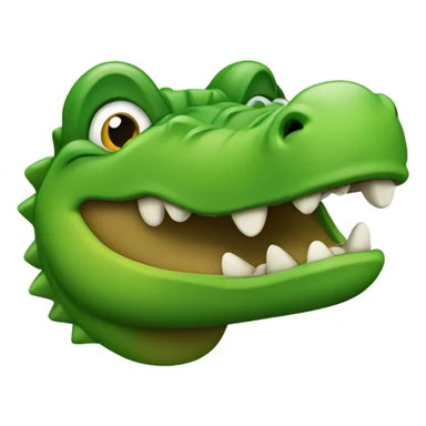 aligator with smile face sticker