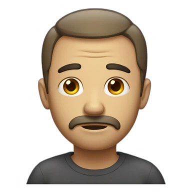 very sad man sticker