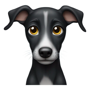 Black greyhound puppy sticker