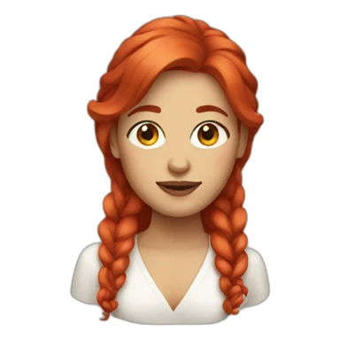 Creative women with red hair sticker