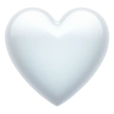 Shiny white space heart sticker