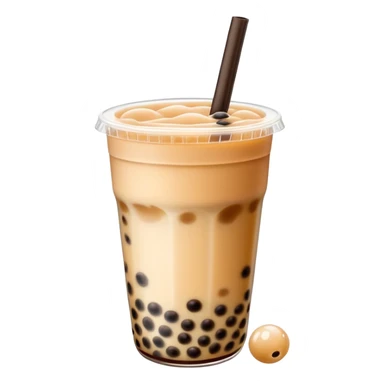 Bubble tea with tapioca pearls sticker