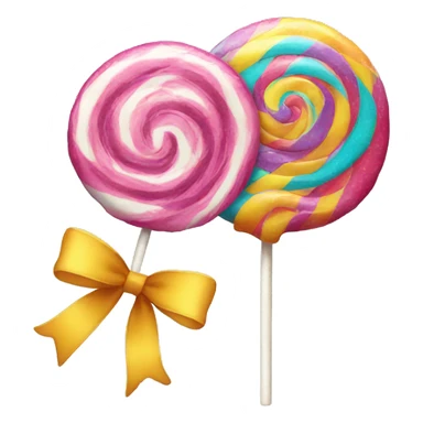lollipop plus a bow sticker