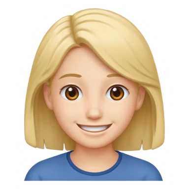 Tuck hair behind ear smile emoji sticker