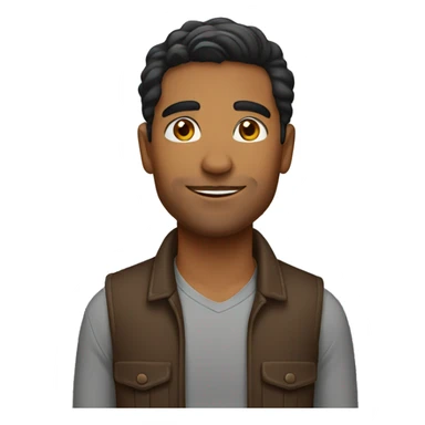 brown man full body mid 20s sticker