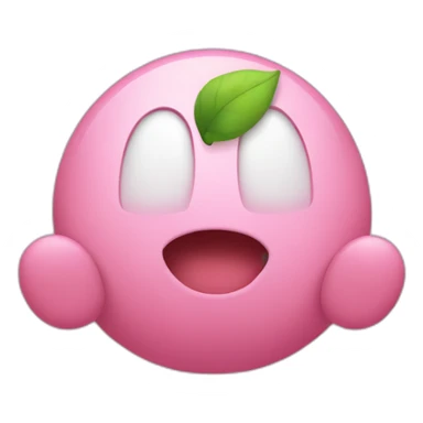 kirby character with two foot and two hands sticker