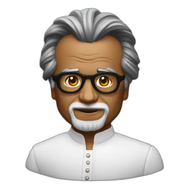 rajini with glass sticker