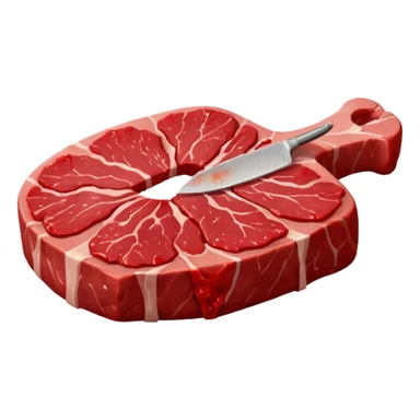 a piece of meat sticker