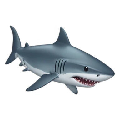 shark eat a little cat sticker
