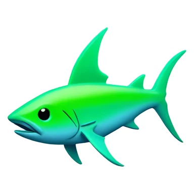 Swordfish neon green  sticker