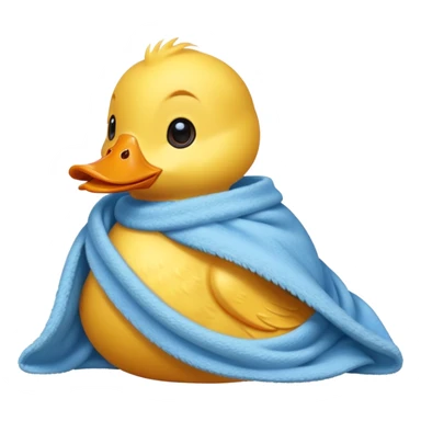 Cute duck with blanket sticker