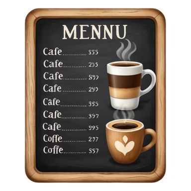 Menu board sticker
