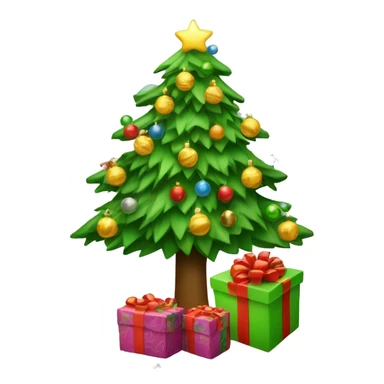christmas tree with presents sticker