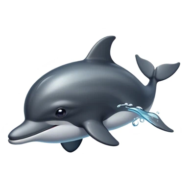 Black dolphin sticker