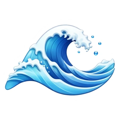 Wave with plastic waste floating sticker