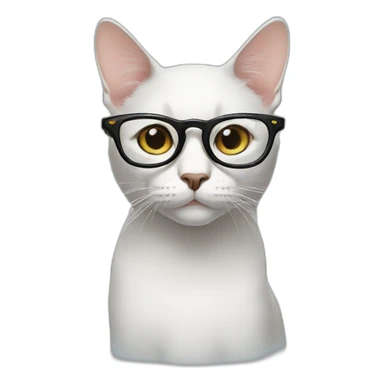 Cat in fashion glasses sticker