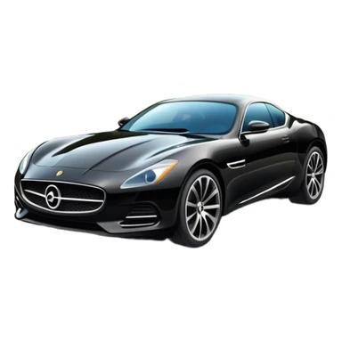 luxury car is driving on a scenic highway with beautiful landscape around sticker