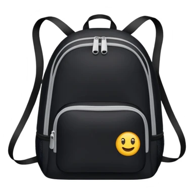 sac a dos de sport noir sans motif et uni sticker