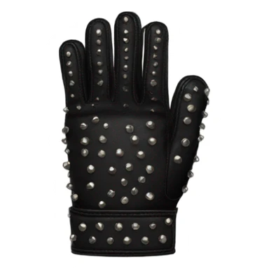 black studded leather glove sticker