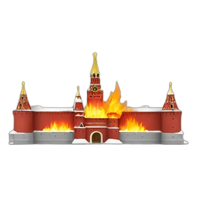 moscow kremlin on fire sticker