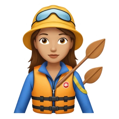 woman canoeist sticker
