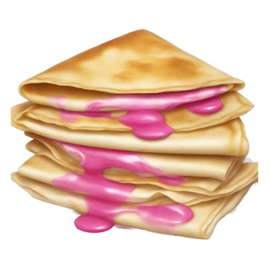 Crêpes avec souce rose sticker