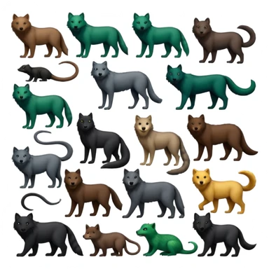 Fai emoji su ognuno di questo personaggi del libro della giungla: Akela, Bagheera, Baloo, Kaa, fratel Bigio, Raska, Rama, Ikki, Chill e Mang sticker