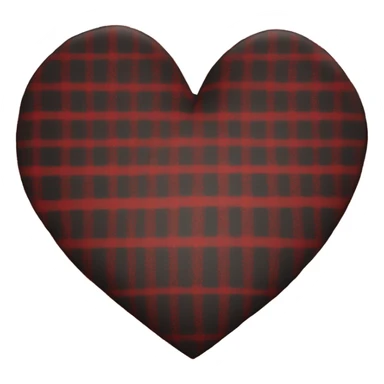 Red and black plade heart  sticker