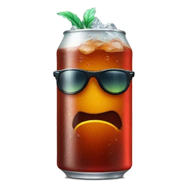 Coke soda with sunglasses sticker