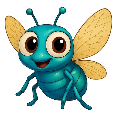 can you make the fly wings more yellowish like on a real fly, trasparent background sticker