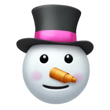 Snowman with pink accessories and money sticker