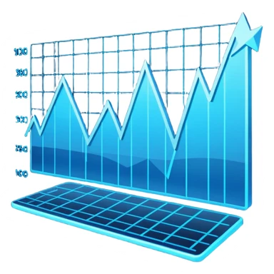 Create a stylized emoji that represents futuristic algorithmic trading. final result should feel sleek, high-tech, and forward-looking — like a blend of Wall Street and sci-fi. sticker