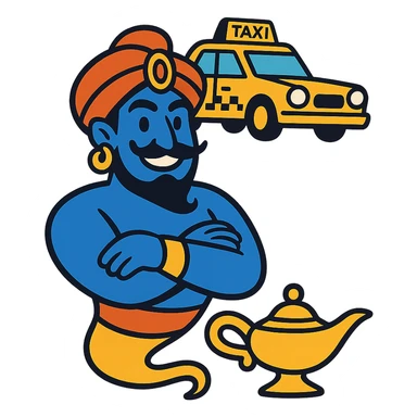 Djinn vodka taxi icon sticker
