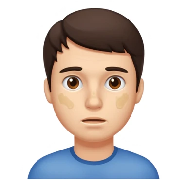 brunette man with lots of acne sticker