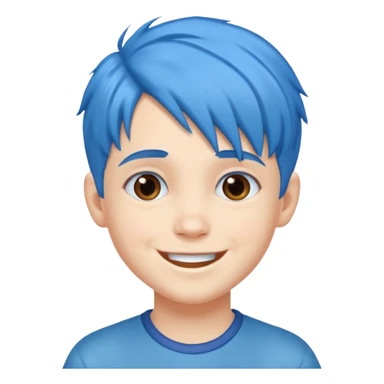 blue haired kid sticker