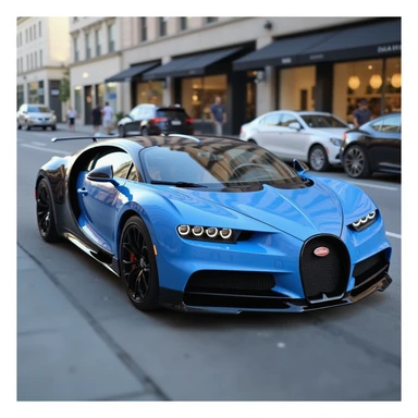 realistic Bugatti sports car, photorealistic style sticker