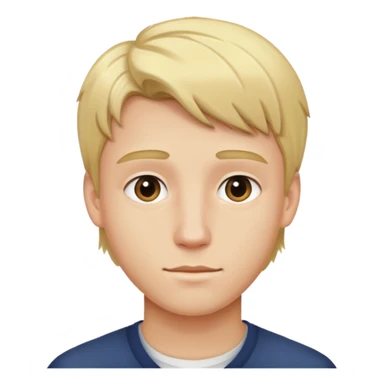 young man with blonde hair sticker