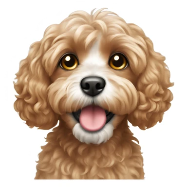 cute cavapoo listenning music sticker