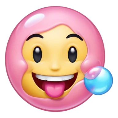 emoji blowing bubble gum  sticker