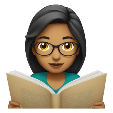 Latina Girl reading sticker