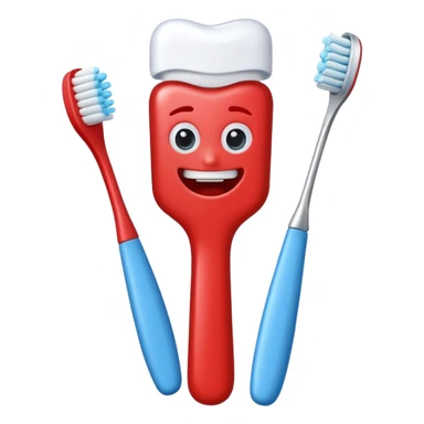 no pero osea de los cepillos, pasta hilo y así pero en color rojo  sticker