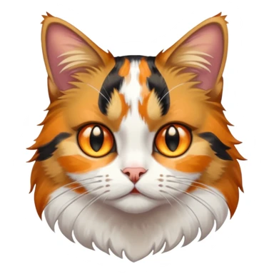 full body anxious looking colourful light calico tabby cat with hazel eyes sticker