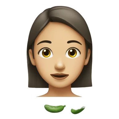Girl With cucumbers in her eyes sticker