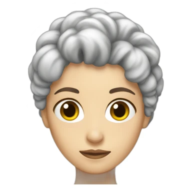 a white woman thinking hot head sticker