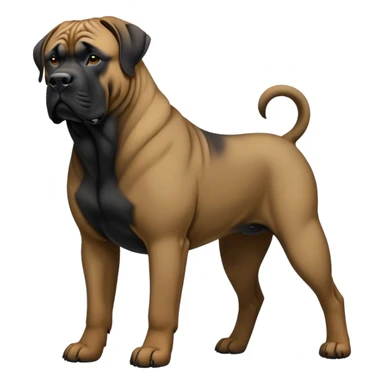 black boerboel mastiff sticker
