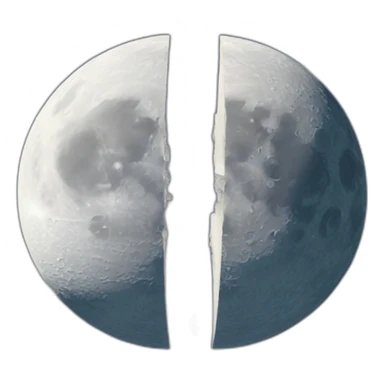double half moon sticker